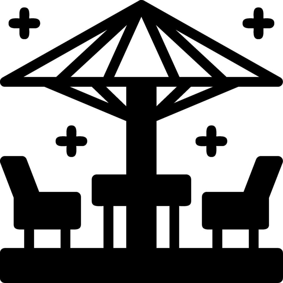 Patio furniture Glyph Icon vector