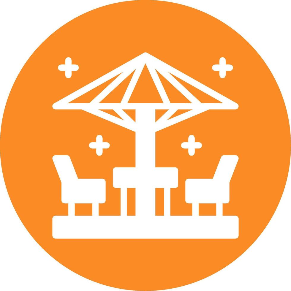 Patio furniture Glyph Circle Icon vector