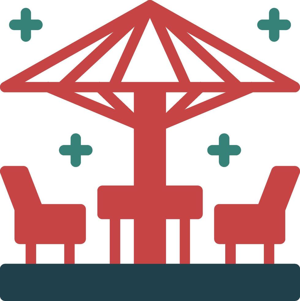 Patio furniture Line Two Color Icon vector