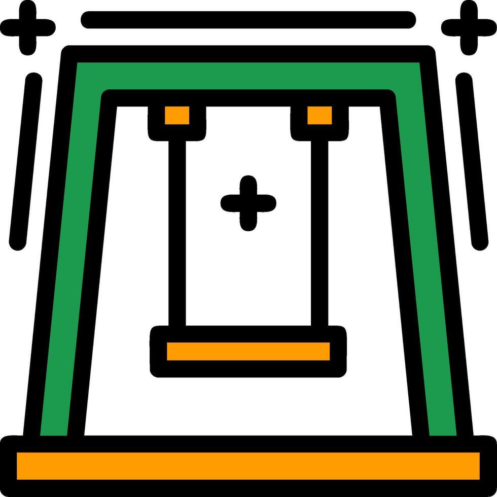 Swing Line Filled Icon vector