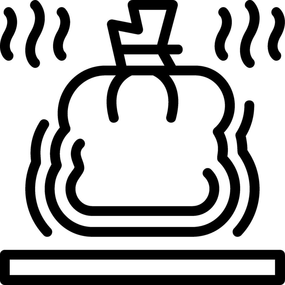 Trash bags Line Icon vector