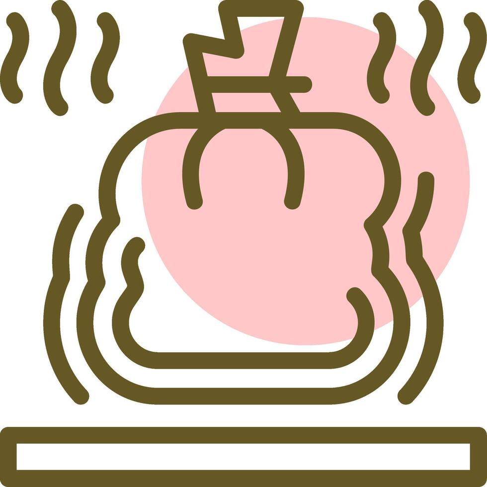 Trash bags Linear Circle Icon vector