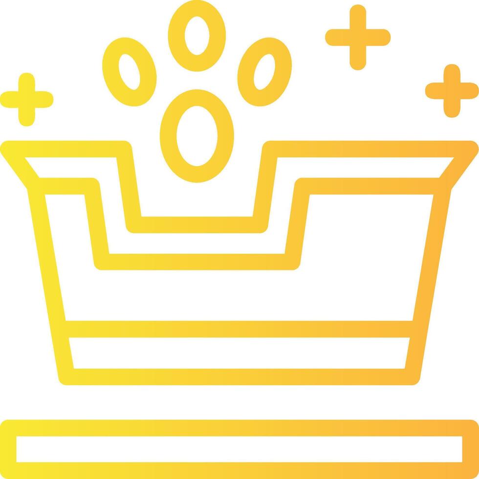 Cat litter box Linear Gradient Icon vector