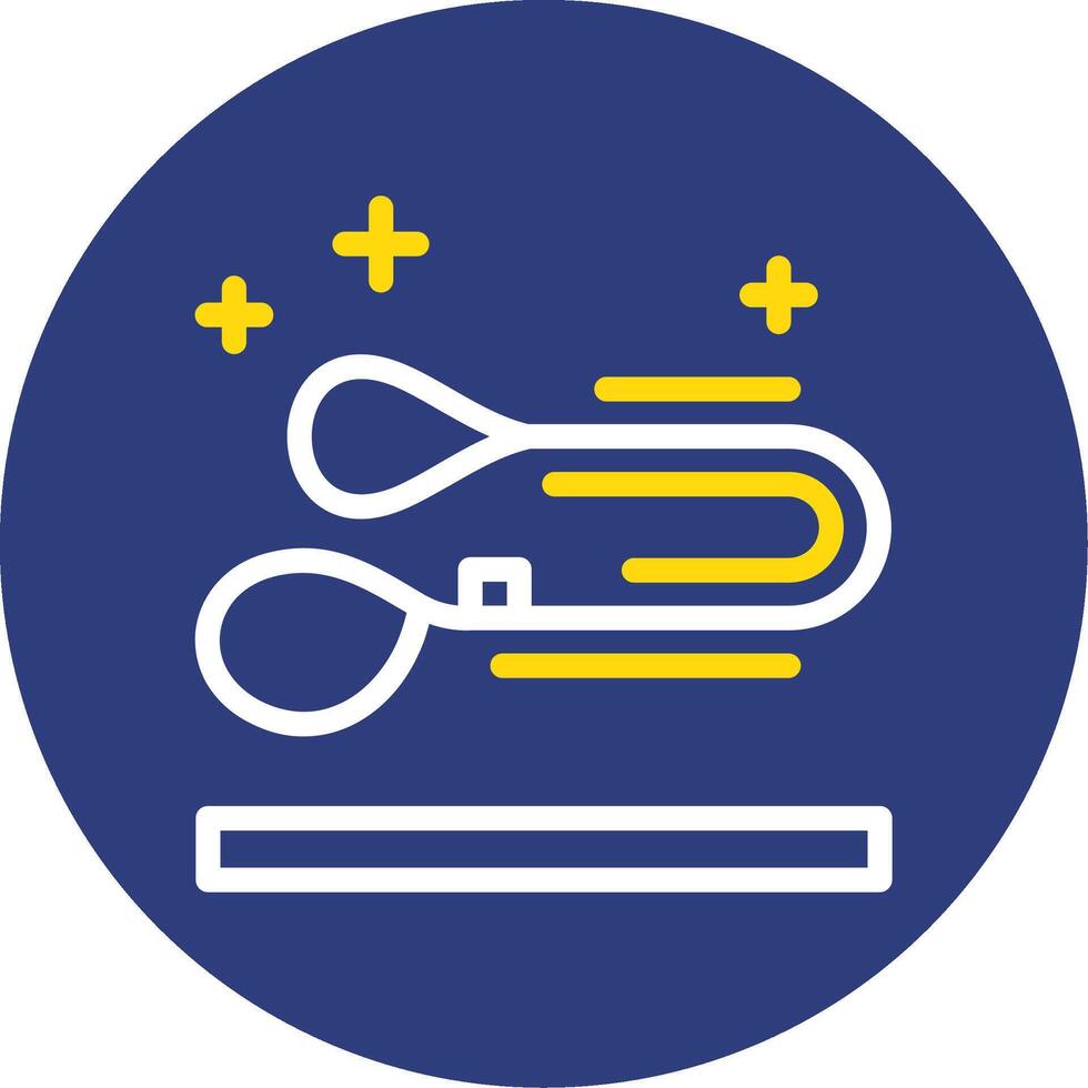 Dog leash Dual Line Circle Icon vector