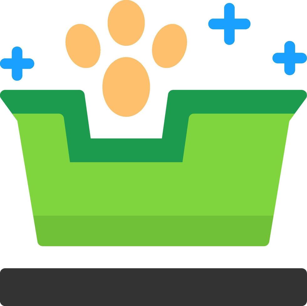 Cat litter box Flat Icon vector