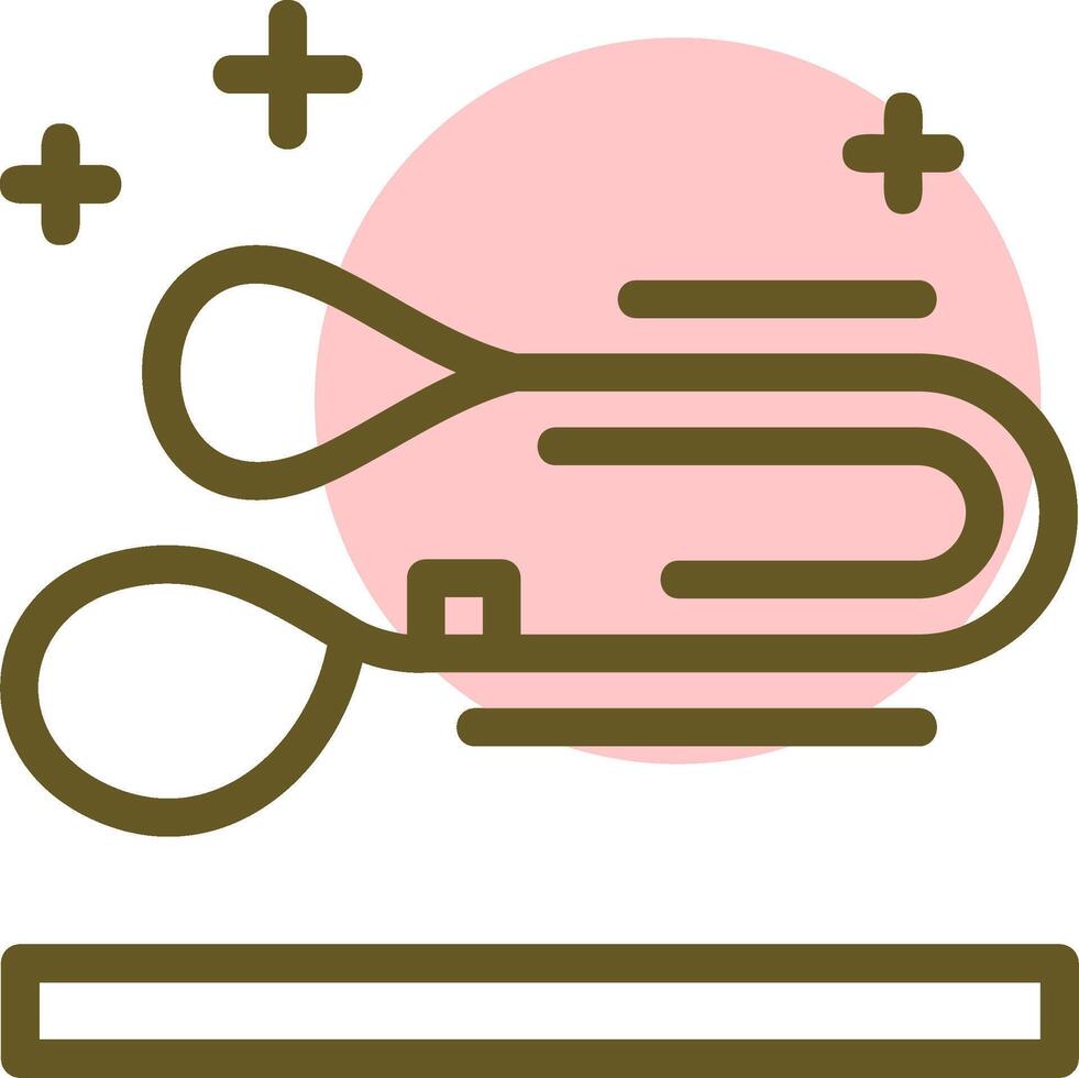 Dog leash Linear Circle Icon vector