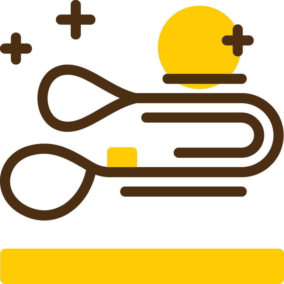 Dog leash Yellow Lieanr Circle Icon vector