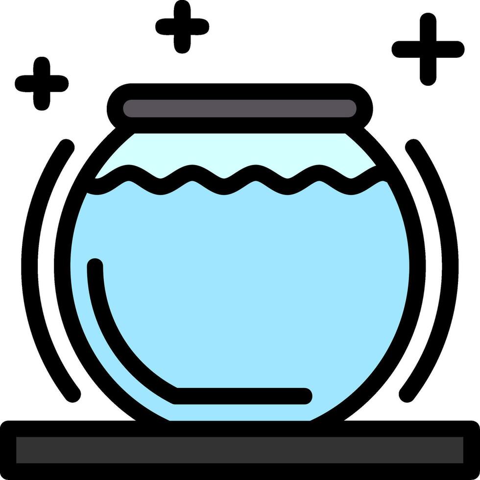 Fishbowl Line Filled Icon vector