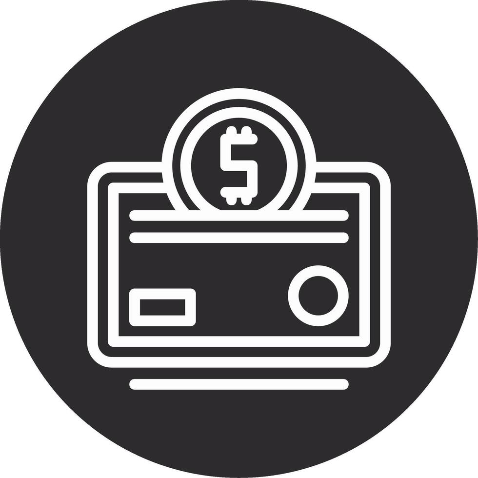 Smart Wallet Inverted Icon vector