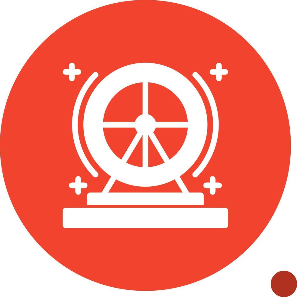 Hamster wheel Glyph Shadow Icon vector