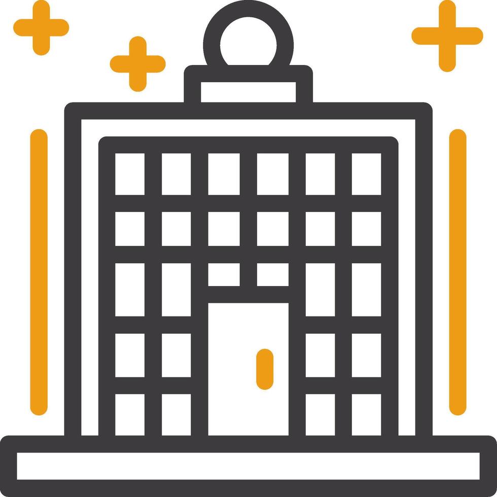 Birdcage Line Two Color Icon vector