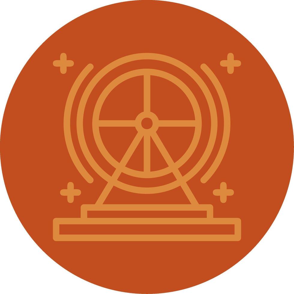 Hamster wheel Line Multi color Icon vector