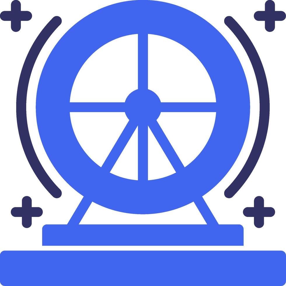 Hamster wheel Solid Two Color Icon vector
