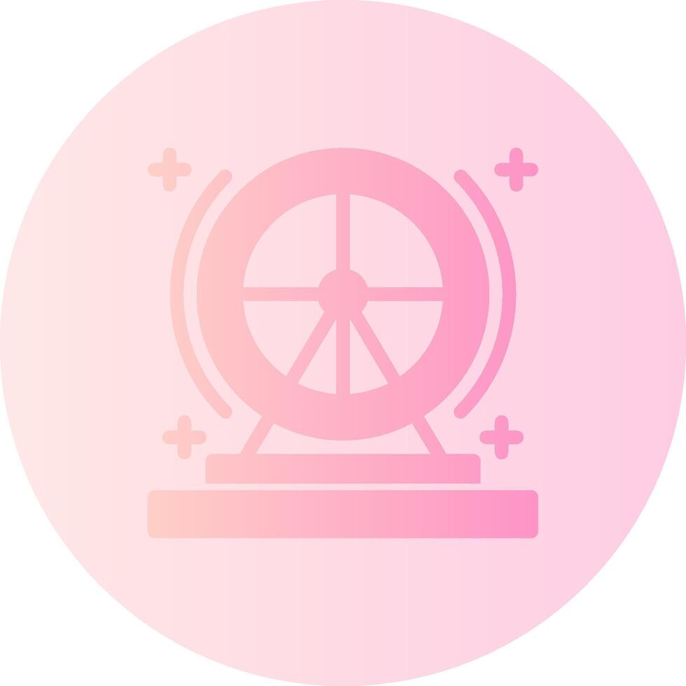 Hamster wheel Gradient Circle Icon vector