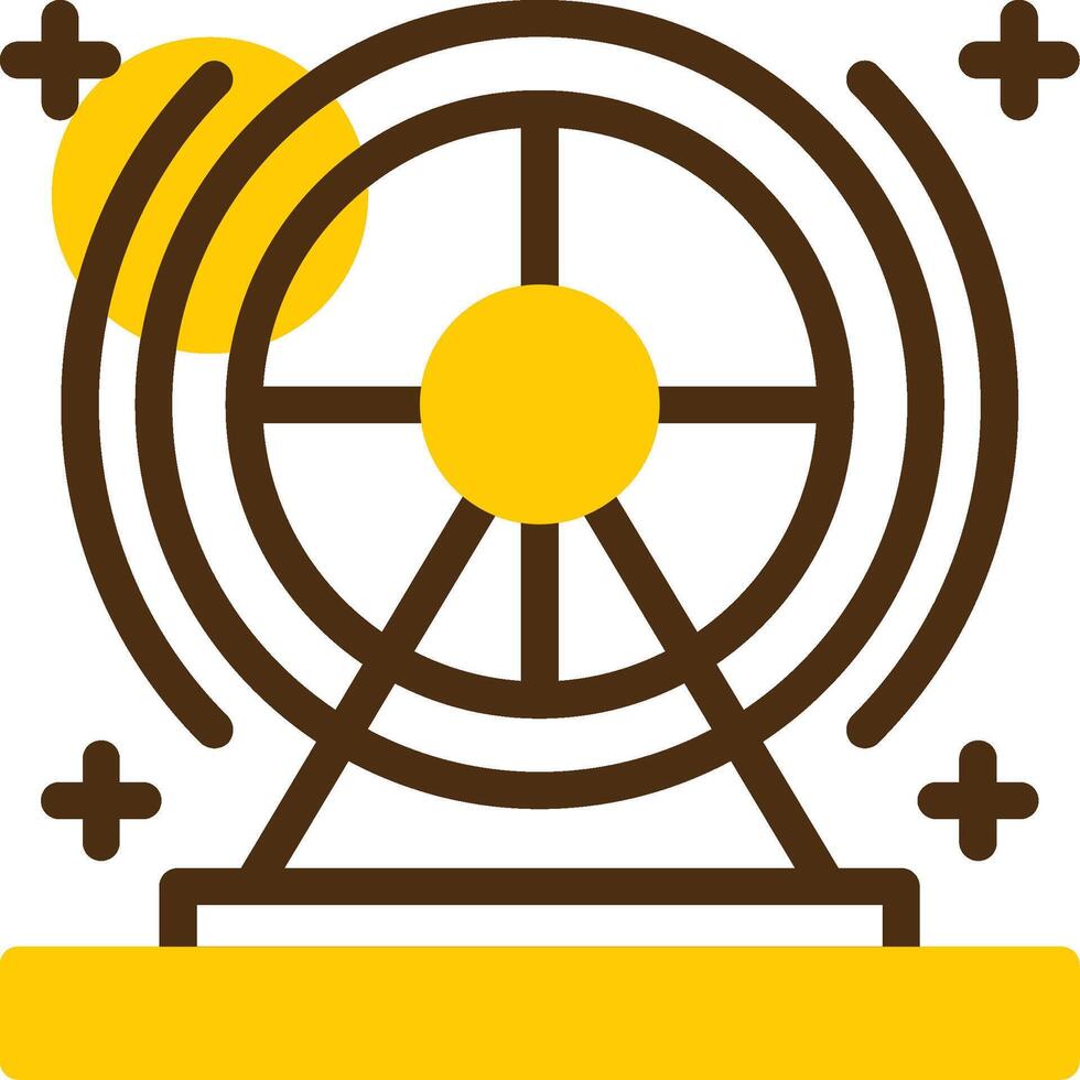 Hamster wheel Yellow Lieanr Circle Icon vector