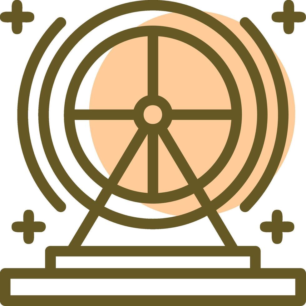 Hamster wheel Linear Circle Icon vector