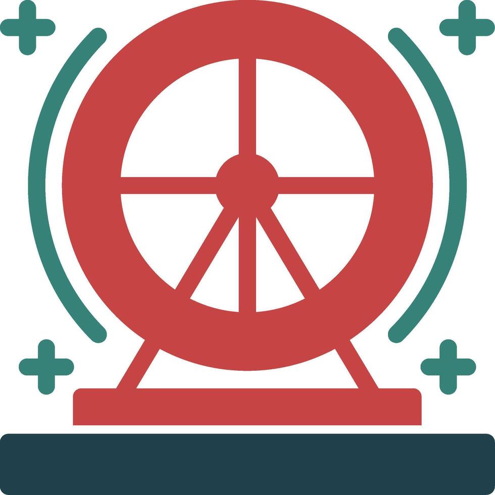 Hamster wheel Glyph Two Color Icon vector