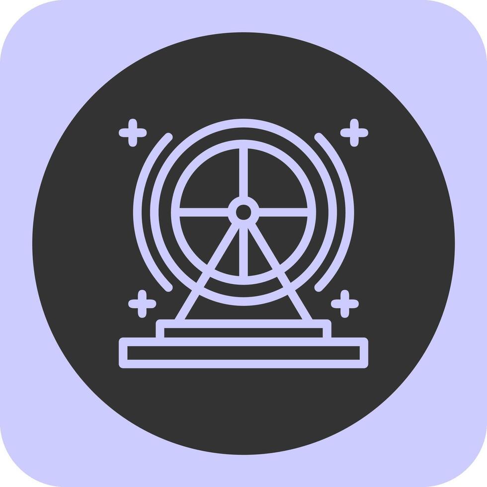 Hamster wheel Linear Round Icon vector