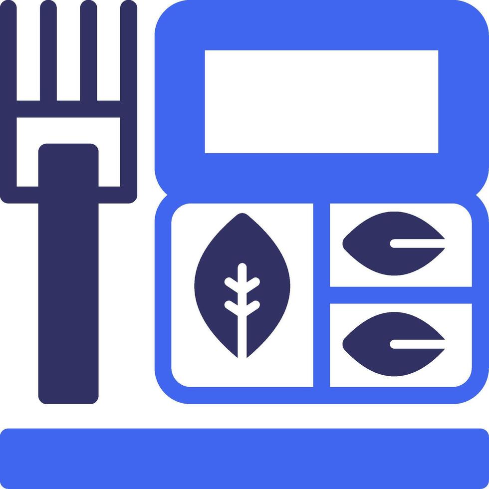 Lunchbox Solid Two Color Icon vector