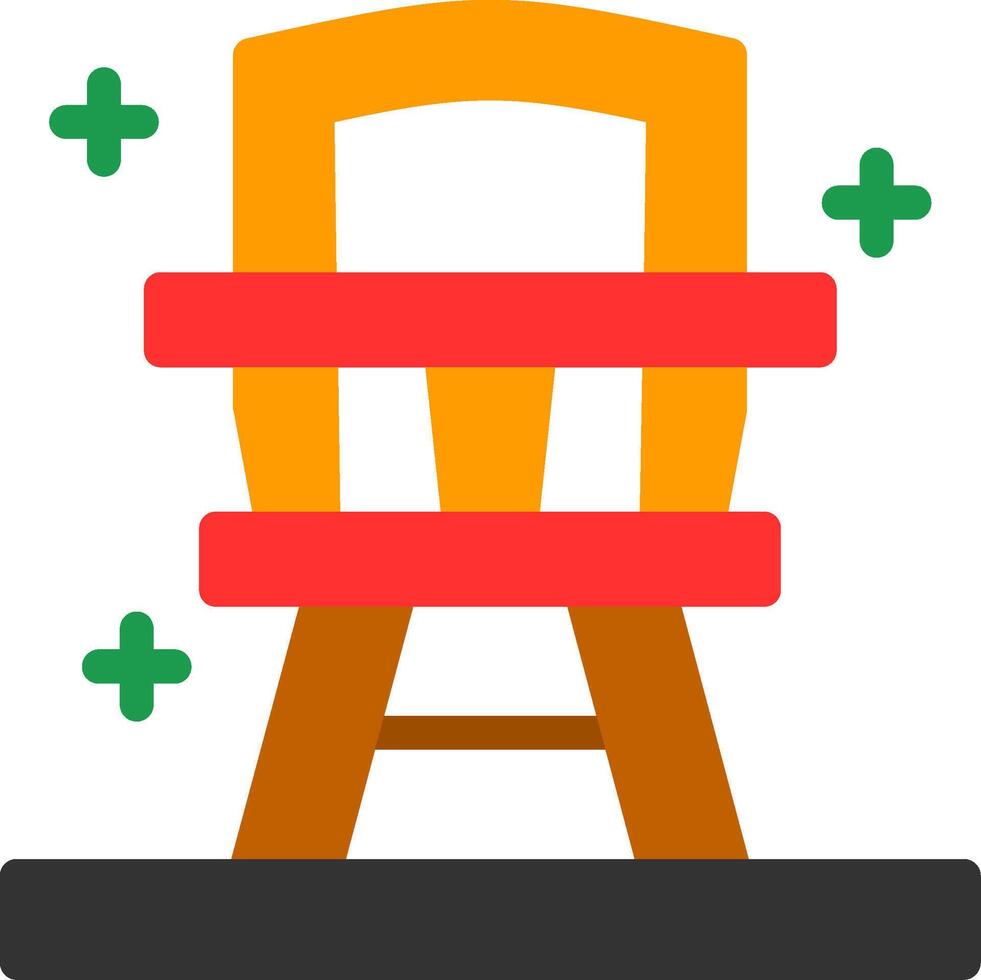 High chair Flat Icon vector