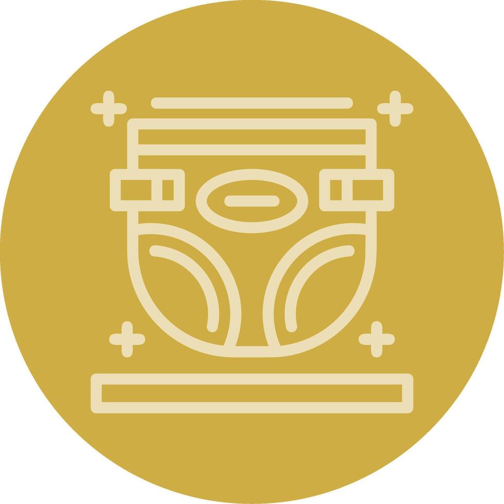 Diaper Line Multi color Icon vector