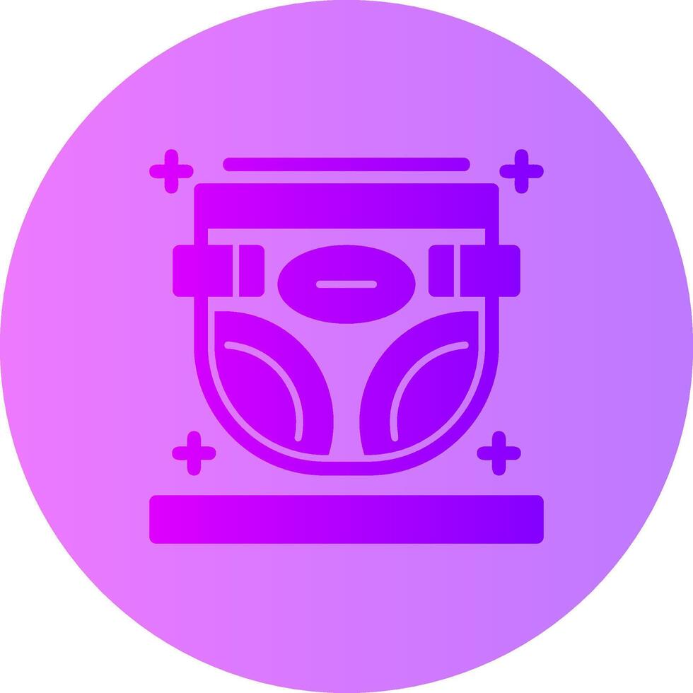 Diaper Gradient Circle Icon vector