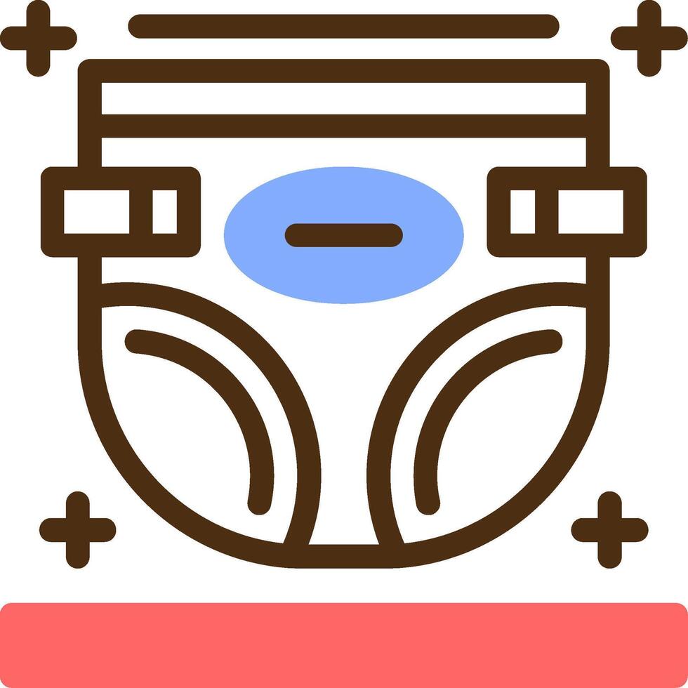 Diaper Color Filled Icon vector