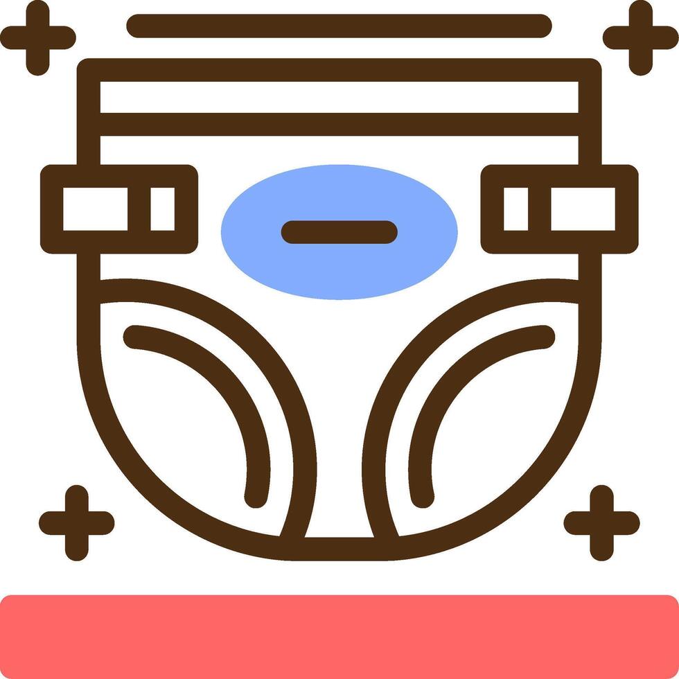 Diaper Color Filled Icon vector