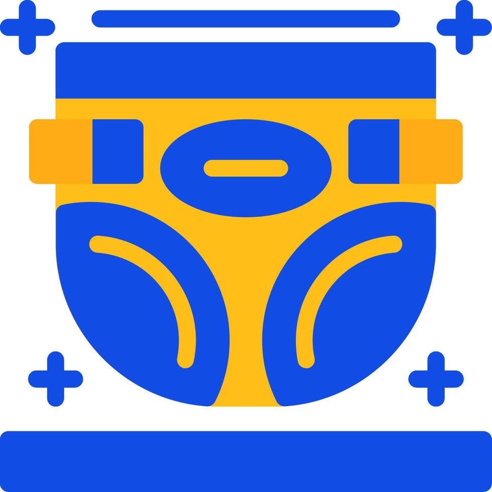 Diaper Flat Two Color Icon vector