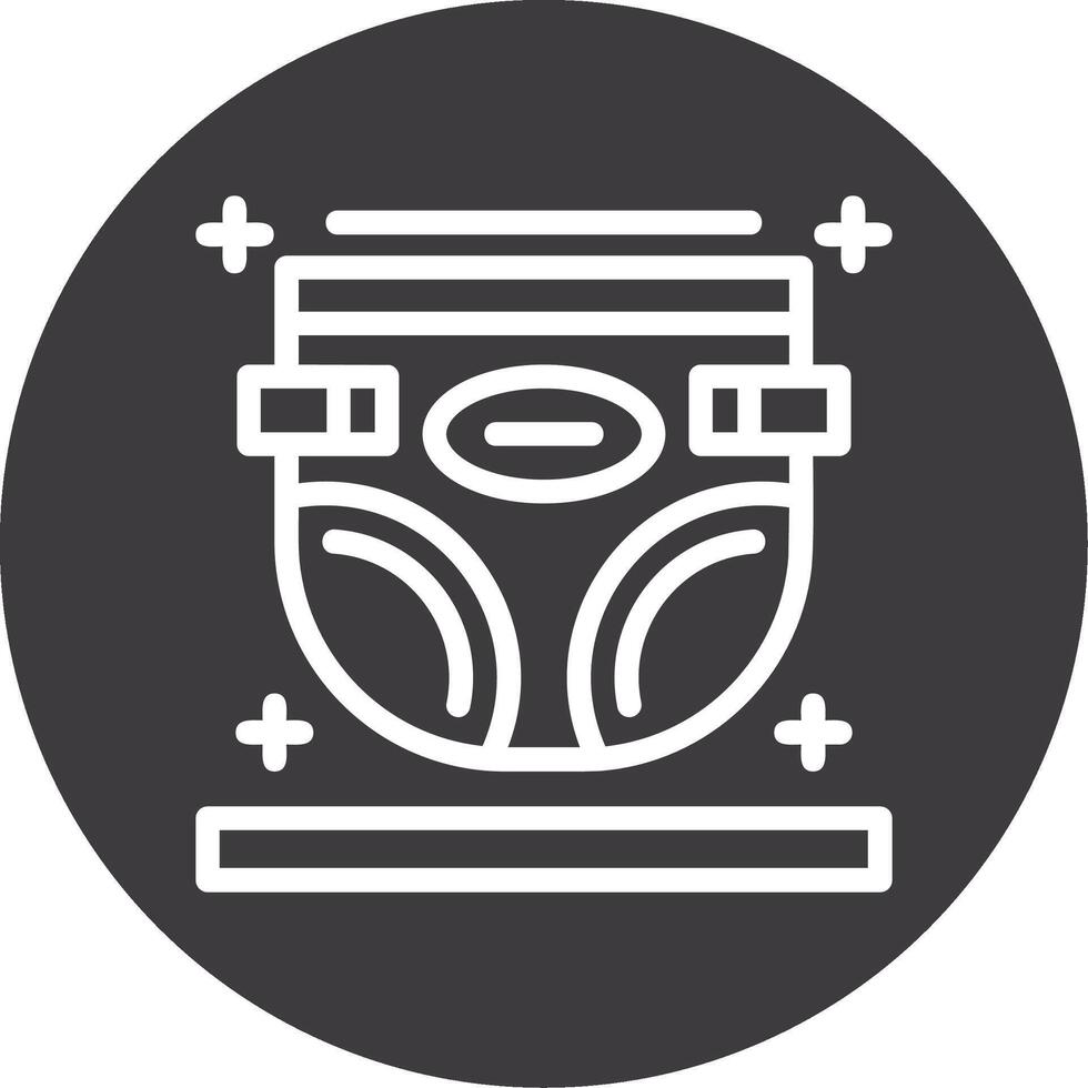 Diaper Outline Circle Icon vector