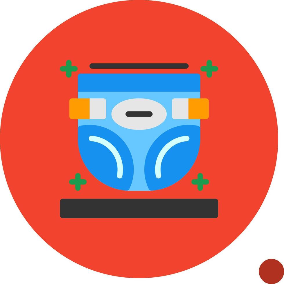 Diaper Flat Shadow Icon vector