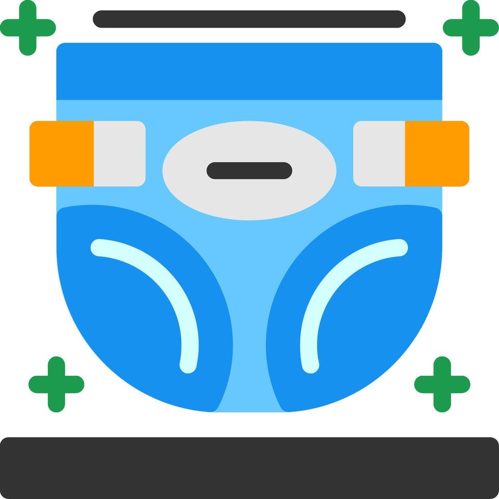 Diaper Flat Icon vector
