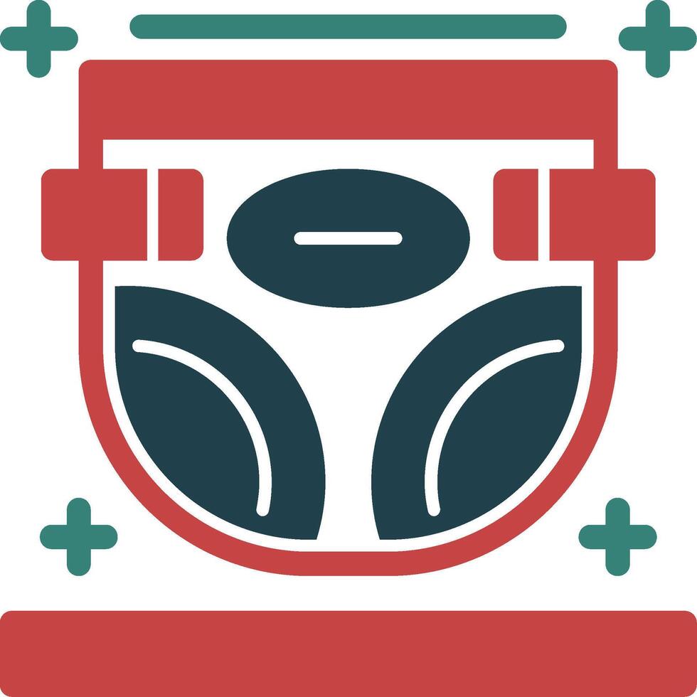 Diaper Glyph Two Color Icon vector