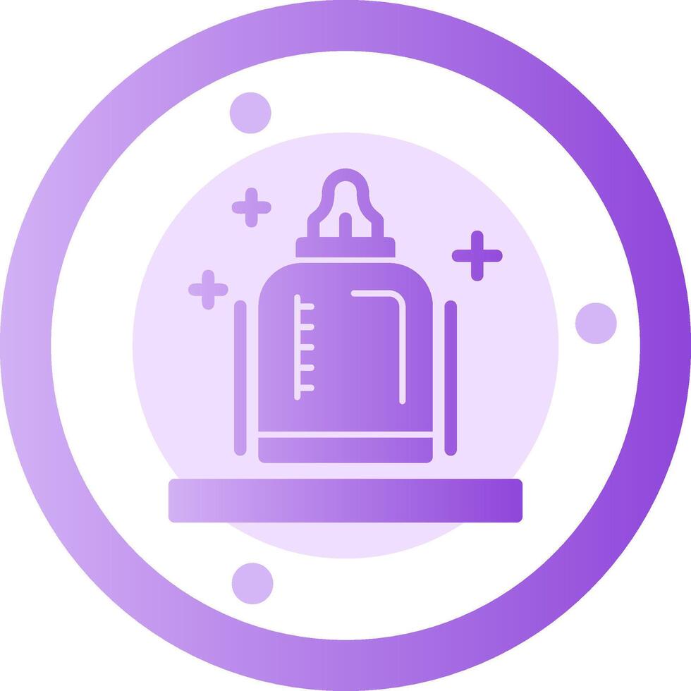 Baby bottle Glyph Gradient Icon vector