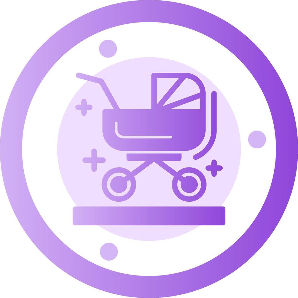 Stroller Glyph Gradient Icon vector