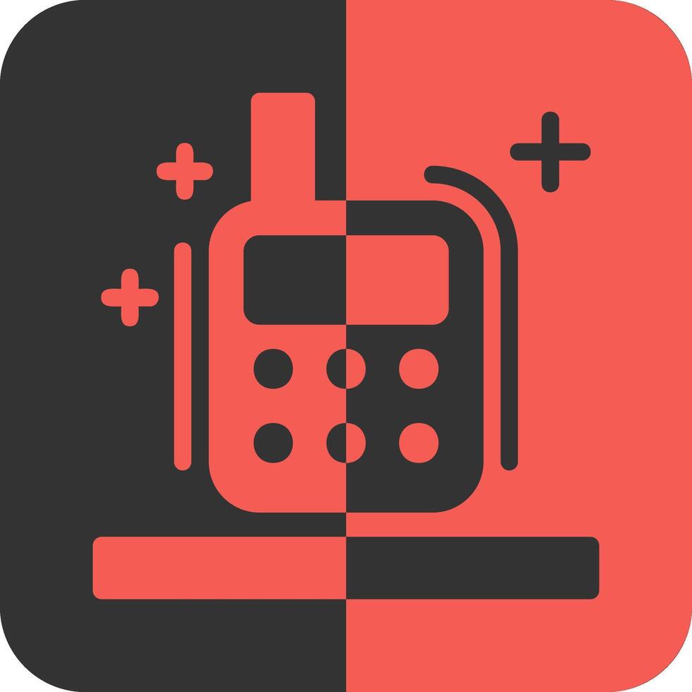 Baby monitor Red Inverse Icon vector