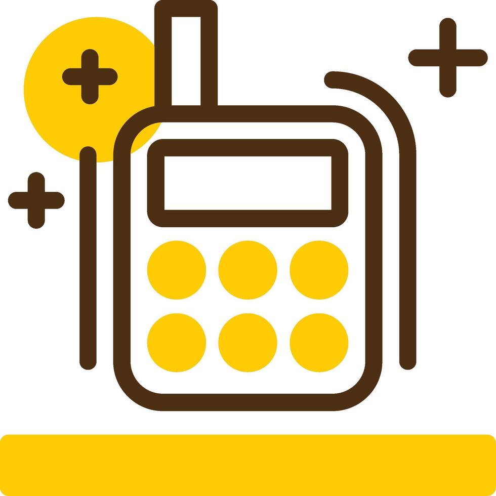 Baby monitor Yellow Lieanr Circle Icon vector