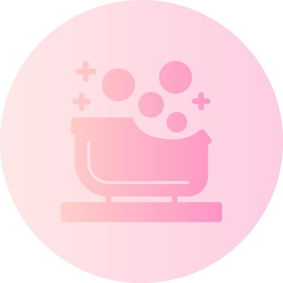 Baby bathtub Gradient Circle Icon vector