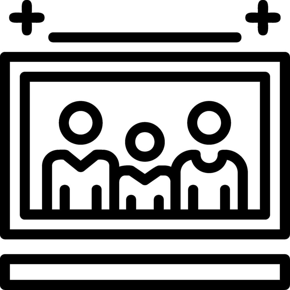 Family photo Line Icon vector