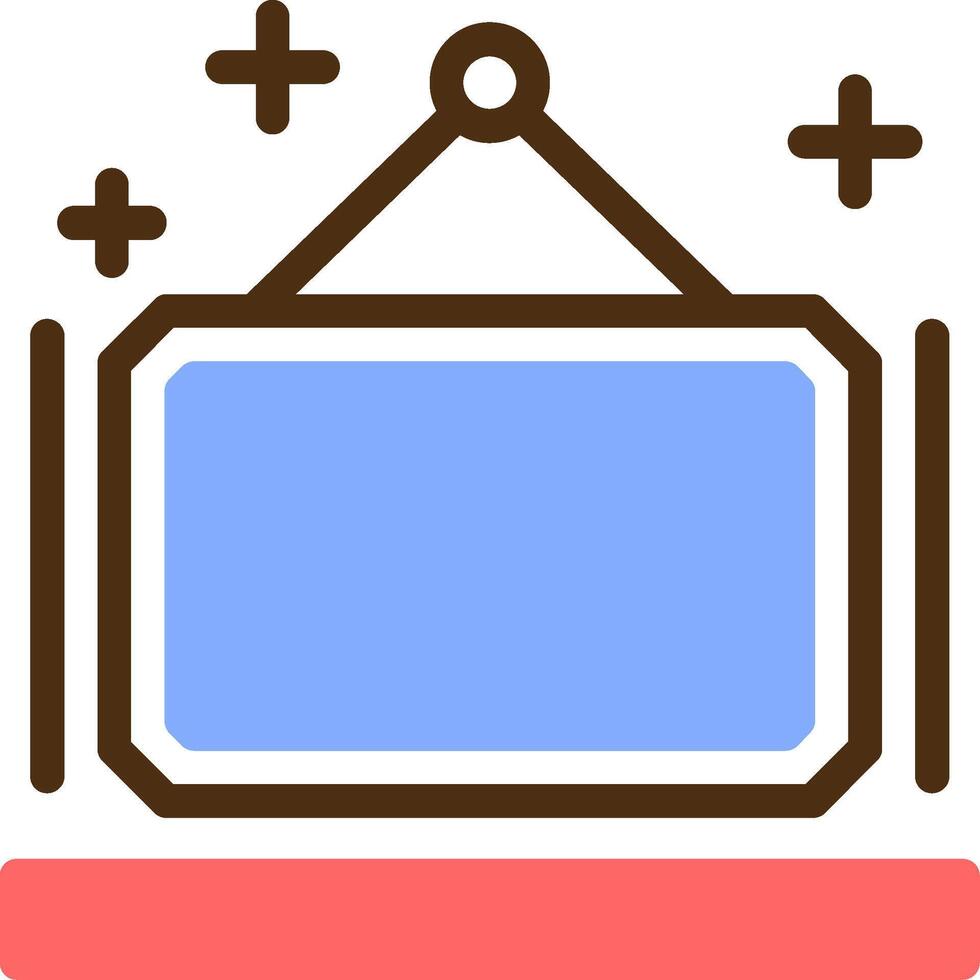 imagen marco color lleno icono vector