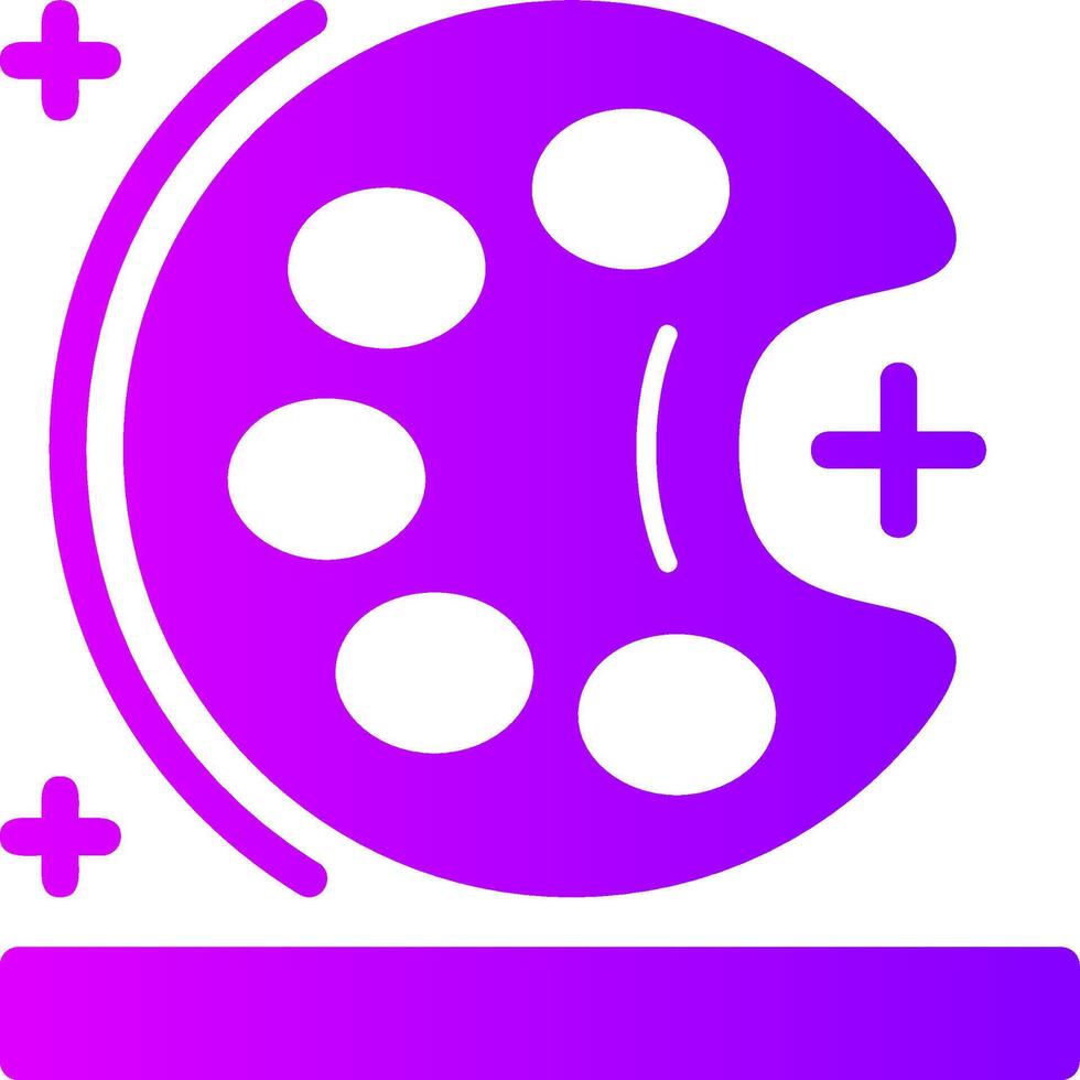 Palette Solid Multi Gradient Icon vector