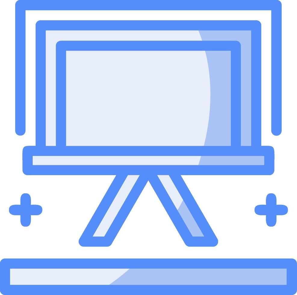 Easel Line Filled Blue Icon vector