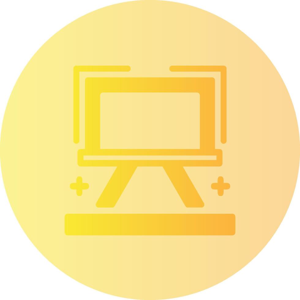 Easel Gradient Circle Icon vector