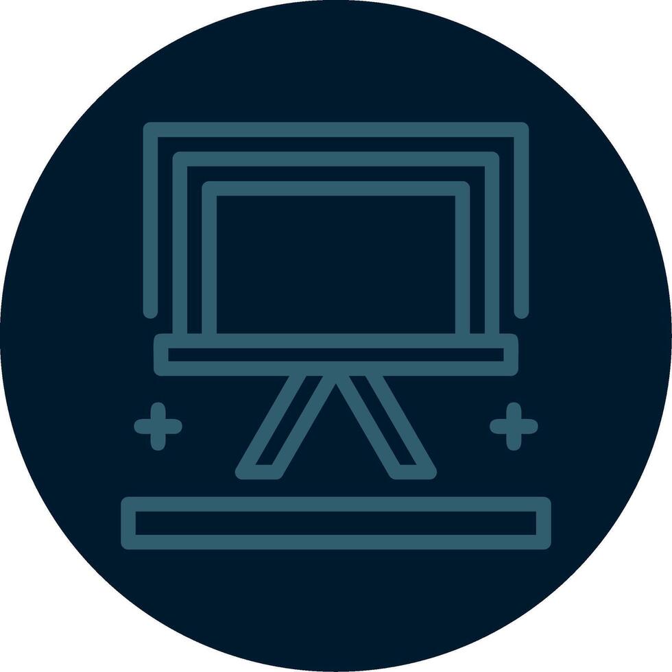 Easel Line Multi color Icon vector