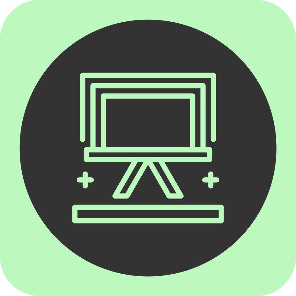 Easel Linear Round Icon vector