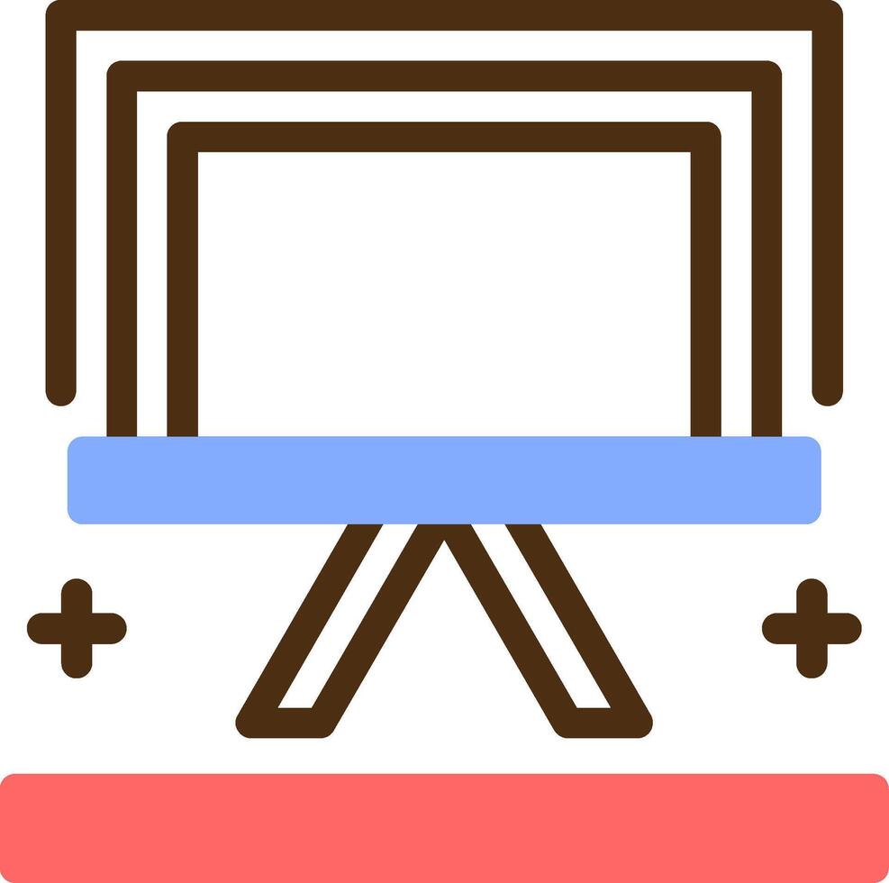 Easel Color Filled Icon vector