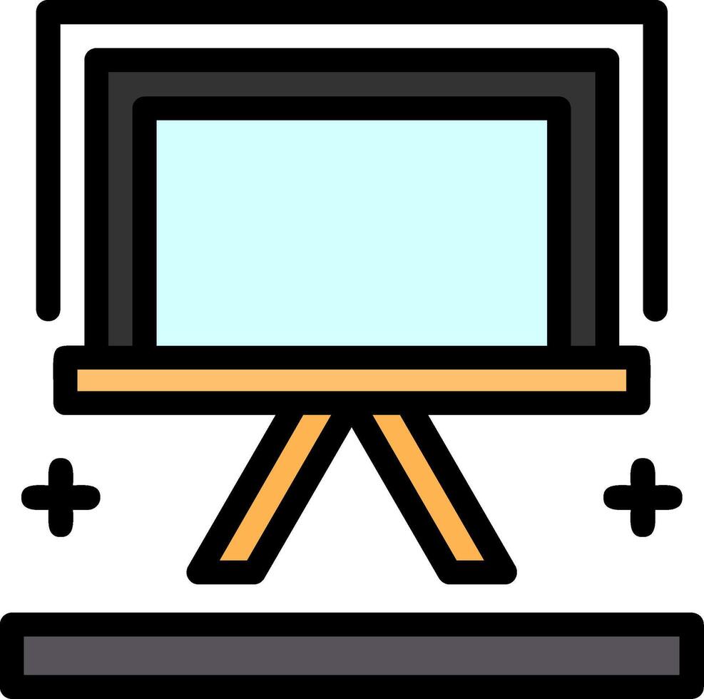 Easel Line Filled Icon vector