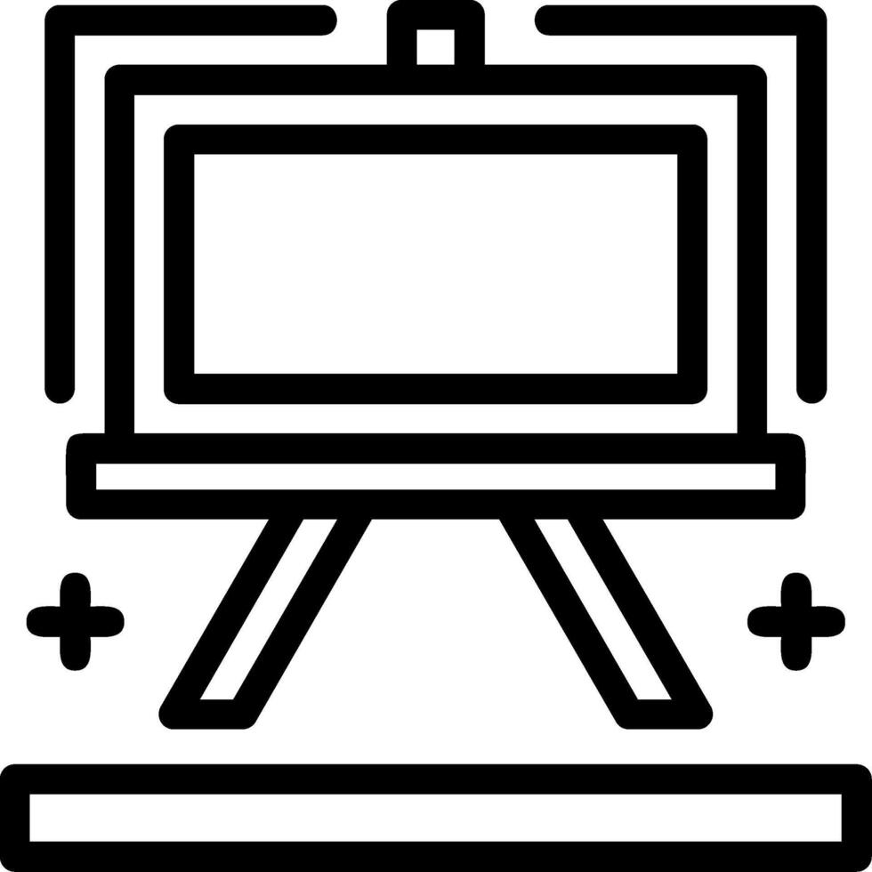 Artist's canvas Line Icon vector