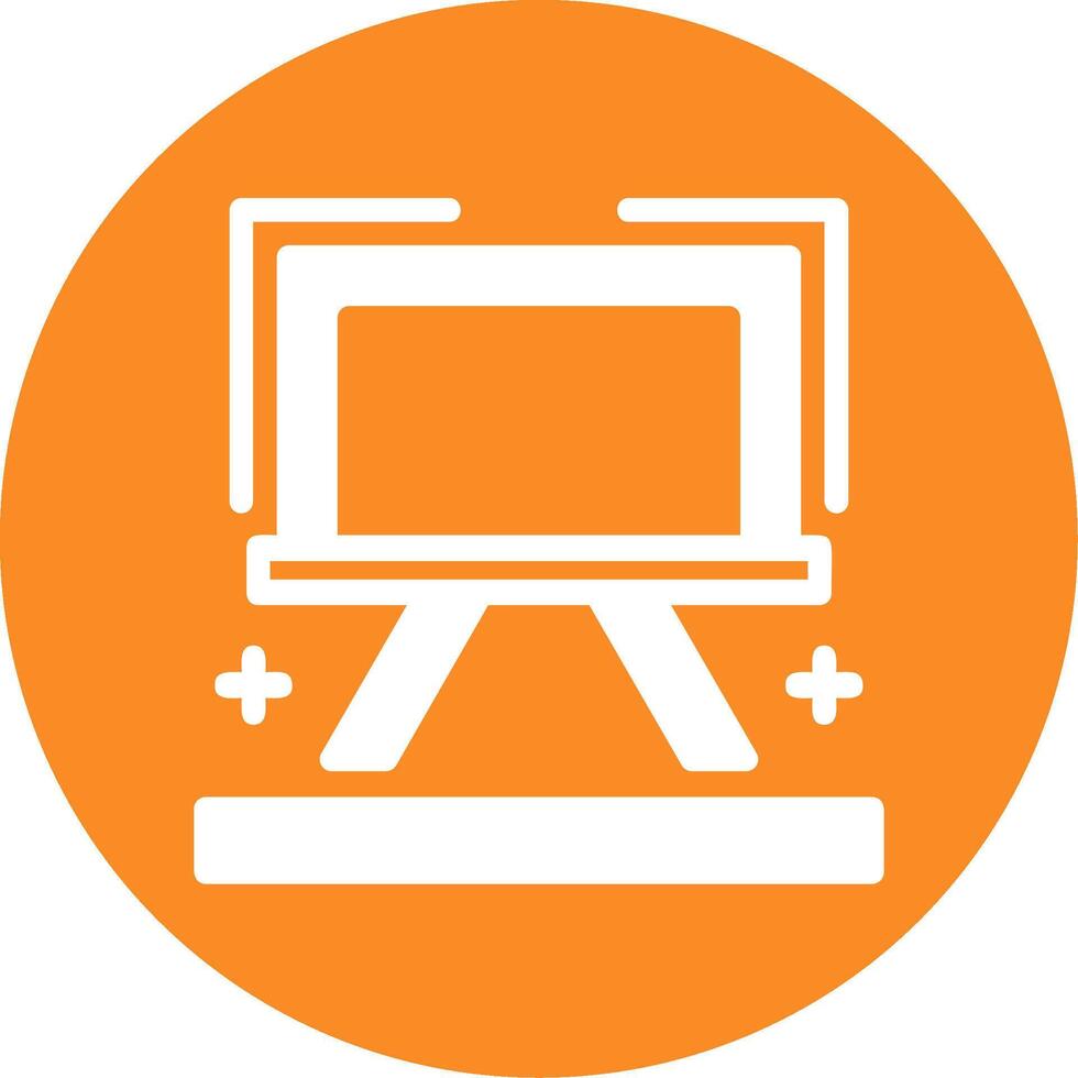 Easel Glyph Circle Icon vector