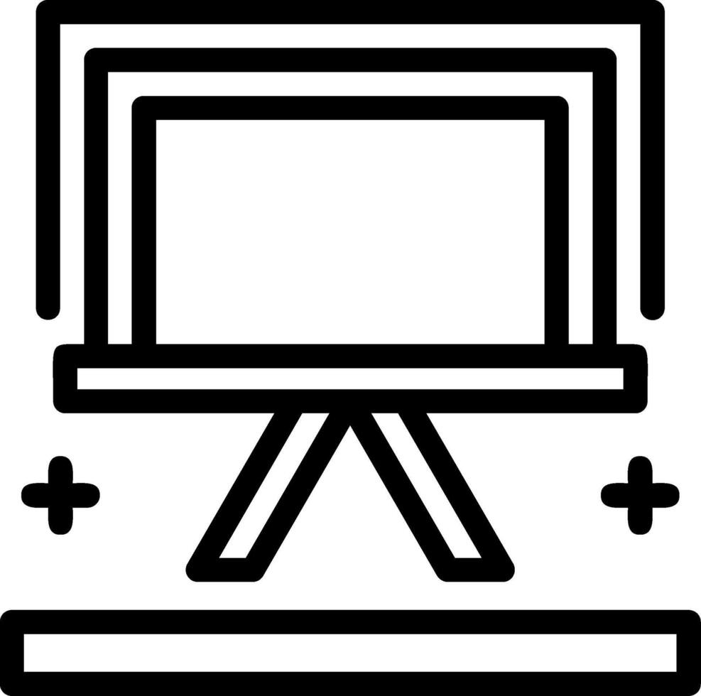 Easel Line Icon vector
